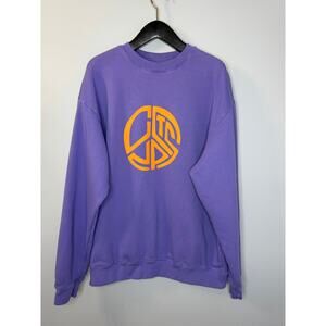 Concepts Peace Logo Crewneck Sweatshirt Dahlia Purple Men's XL